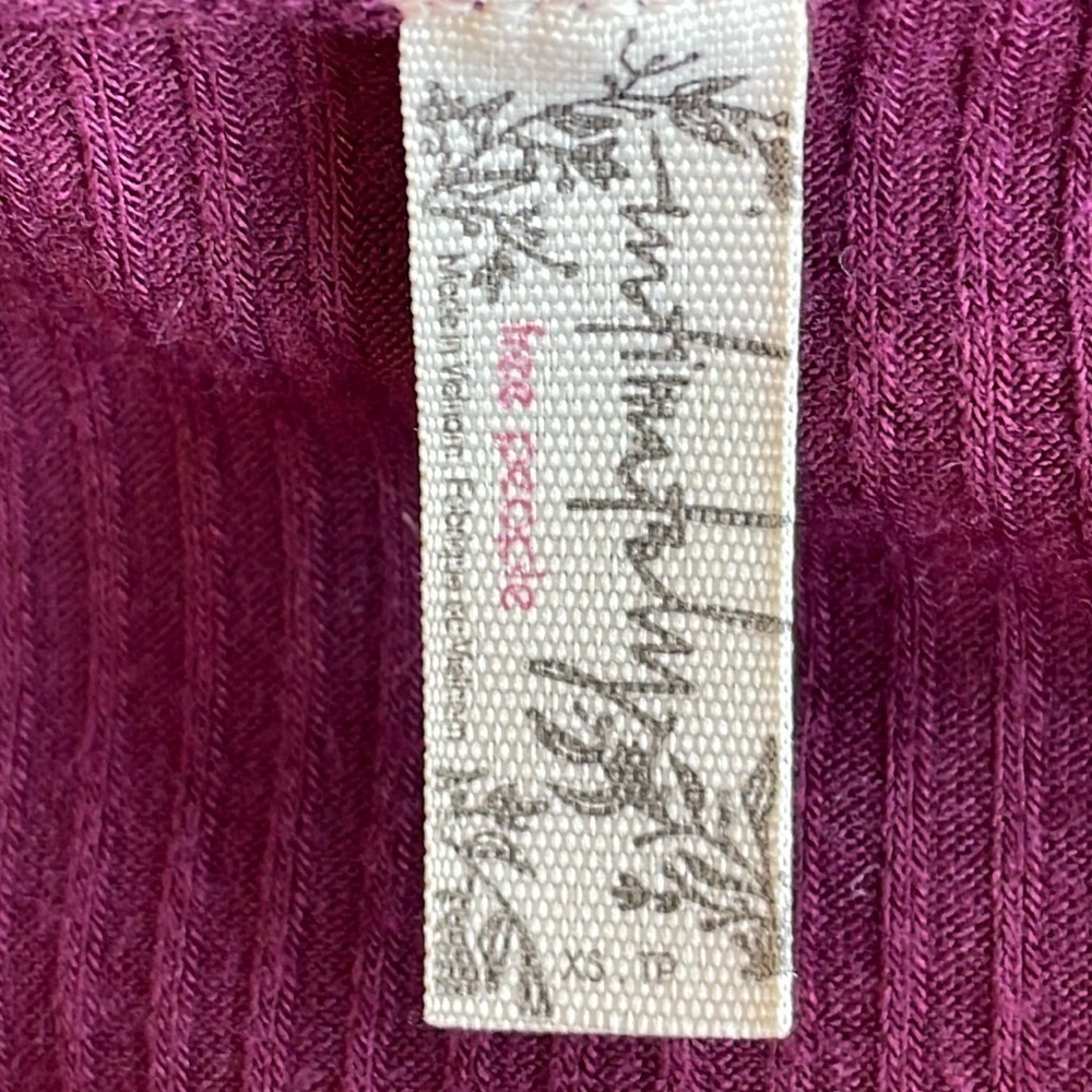 Free People Intimately Purple Ribbed Top - Picture 5 of 7